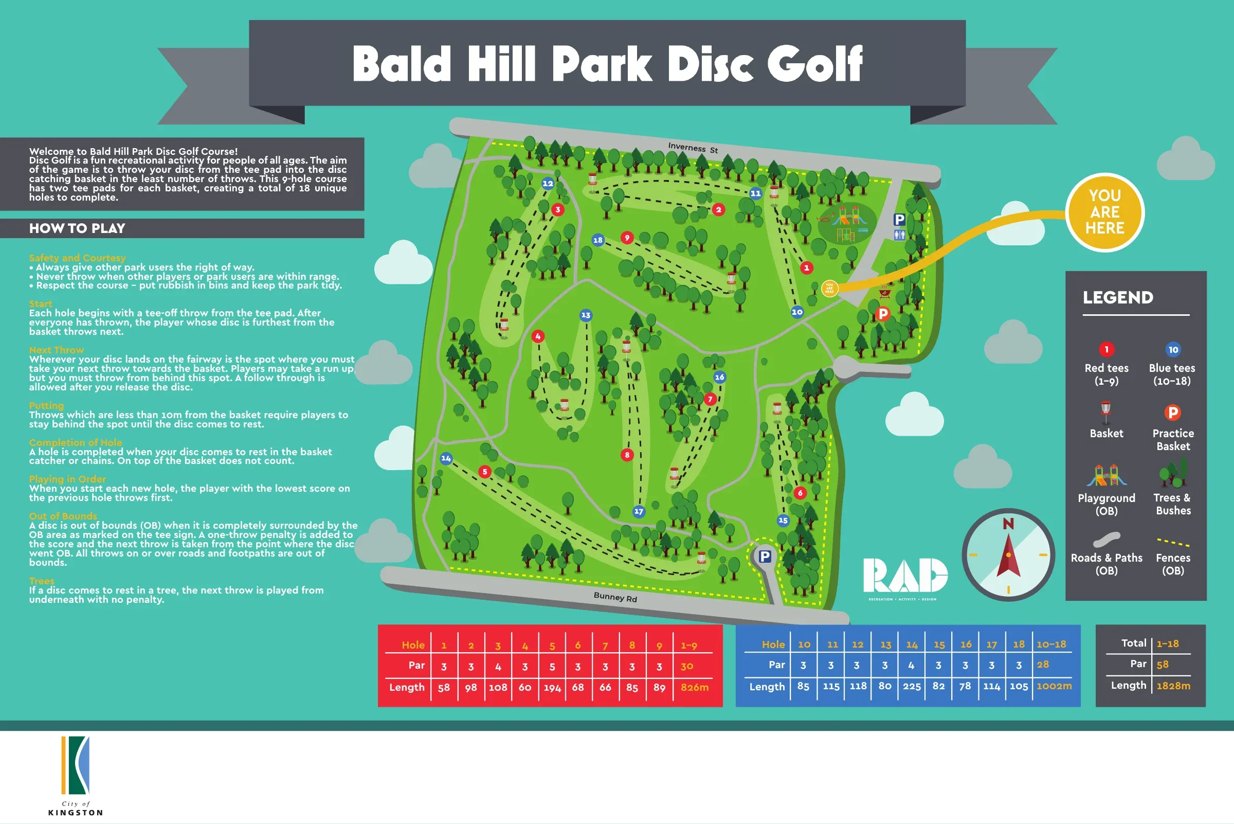 Bald Hill course layout