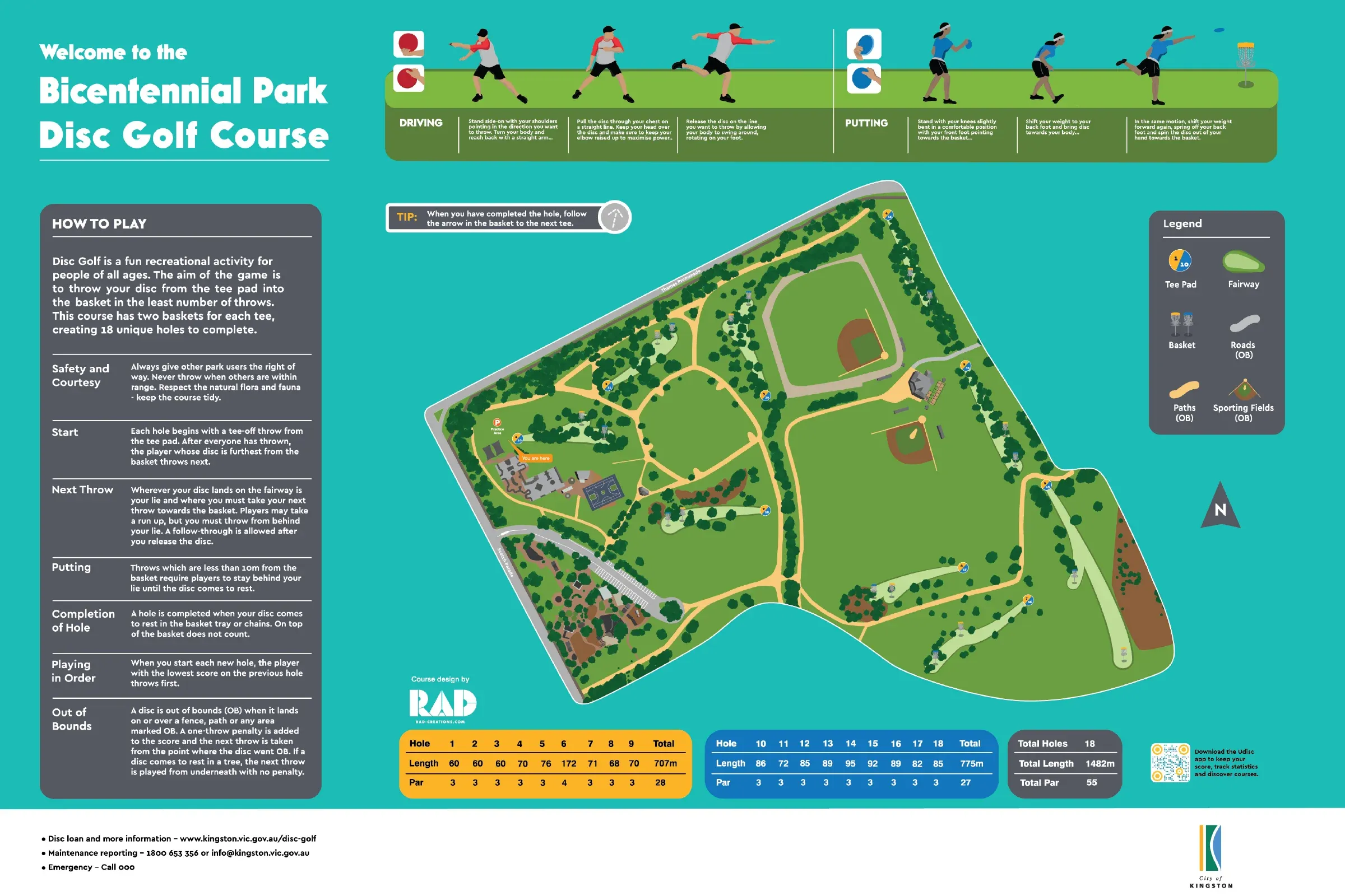 Bicentennial Park course layout