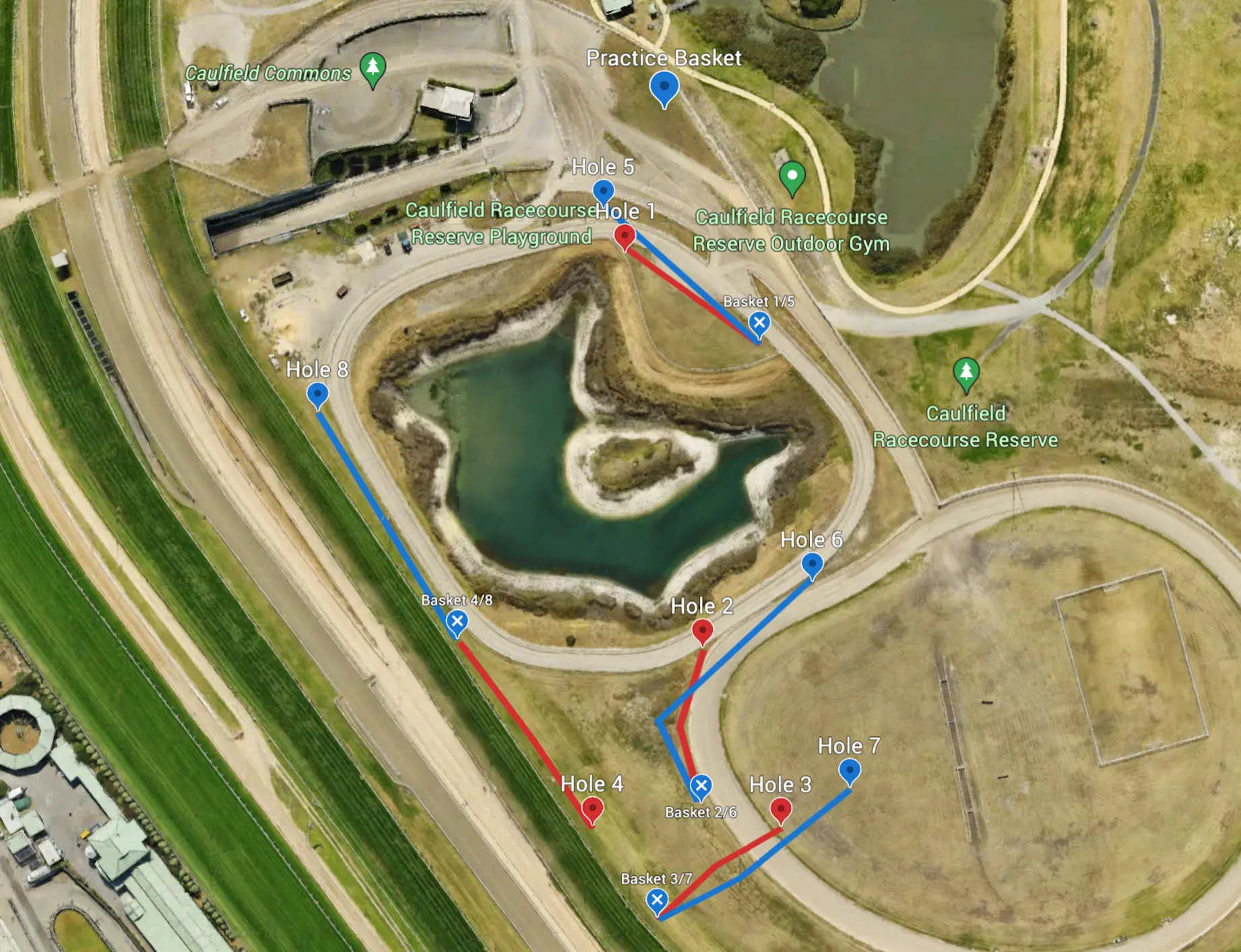 Caulfield Racecourse course layout