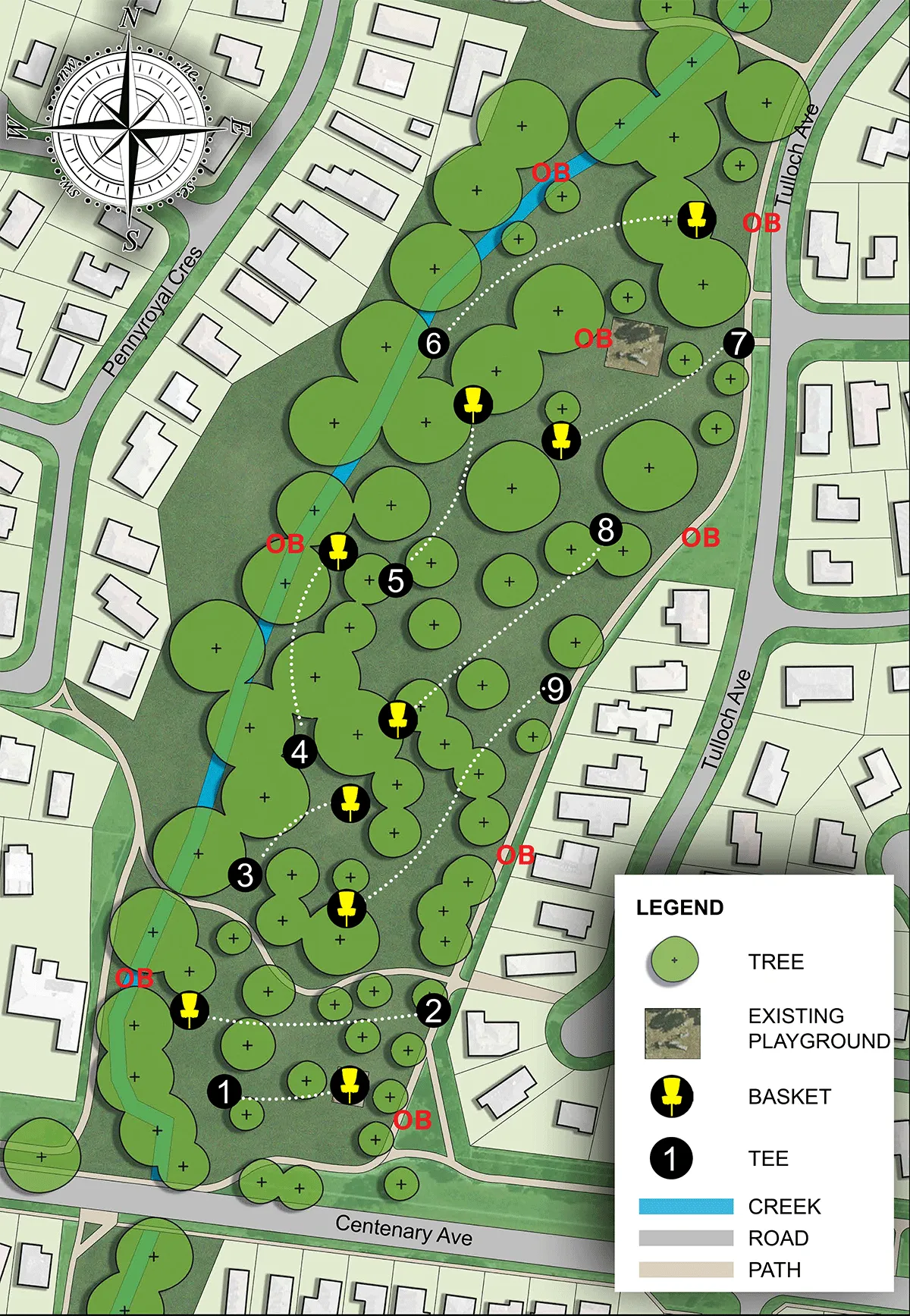 Little Blind Creek course layout