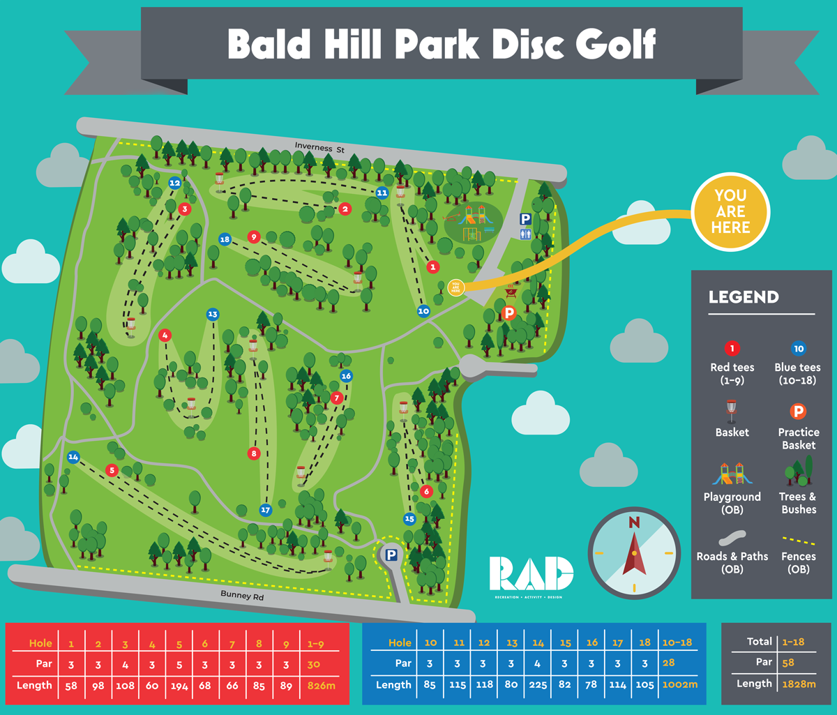 Bald Hill Park course map