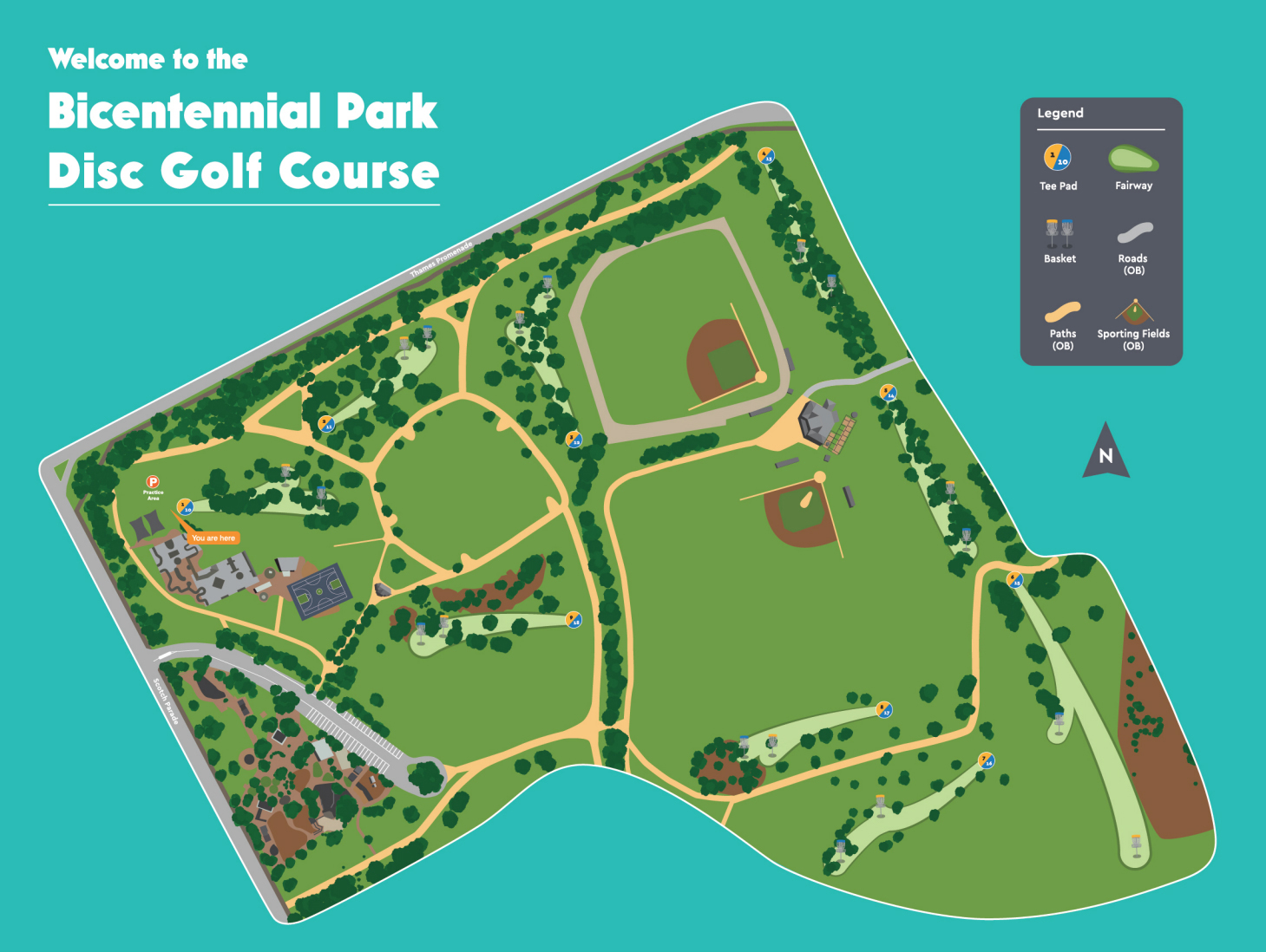 Bicentennial Park course map