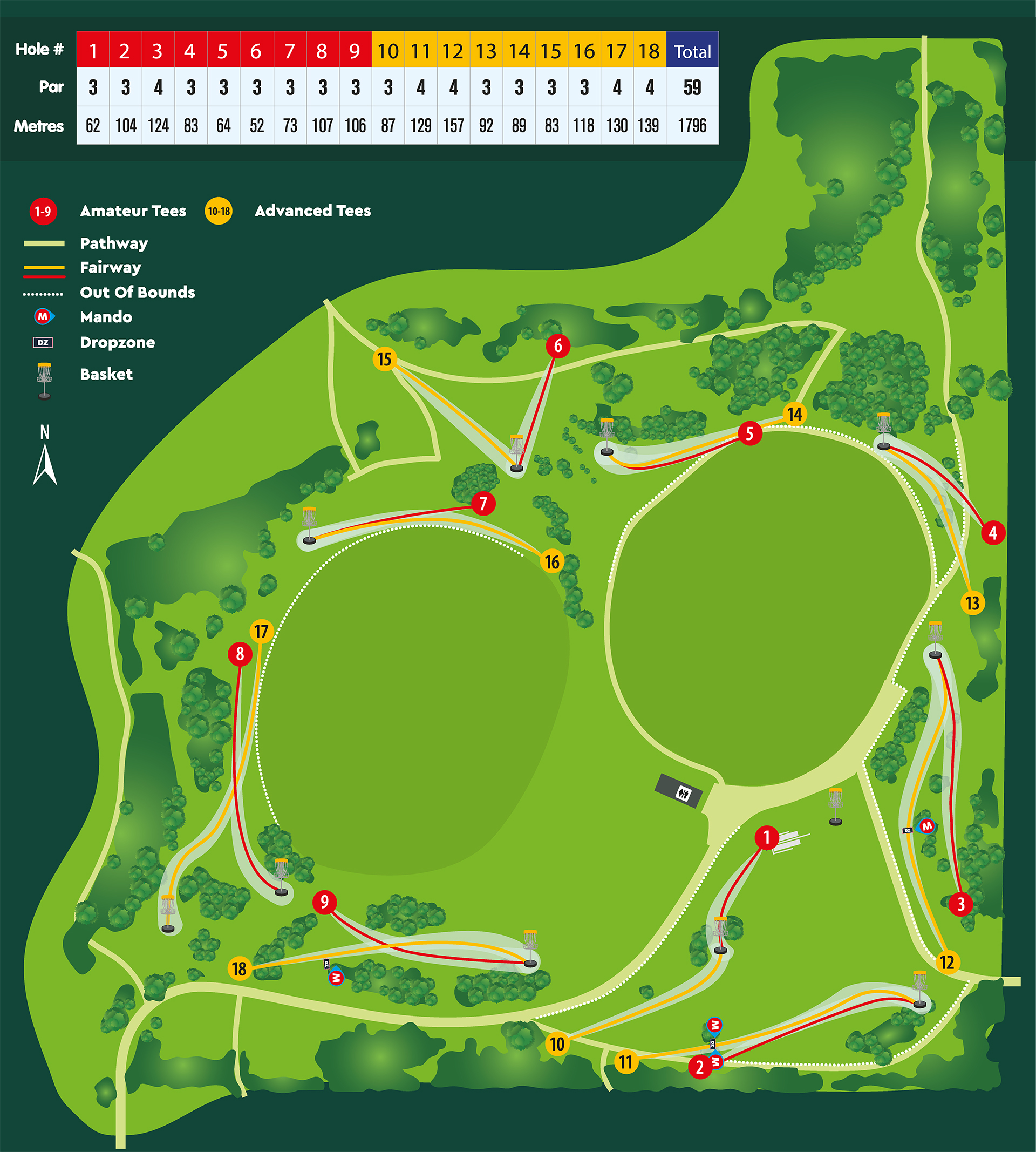 Llewellyn Park course map
